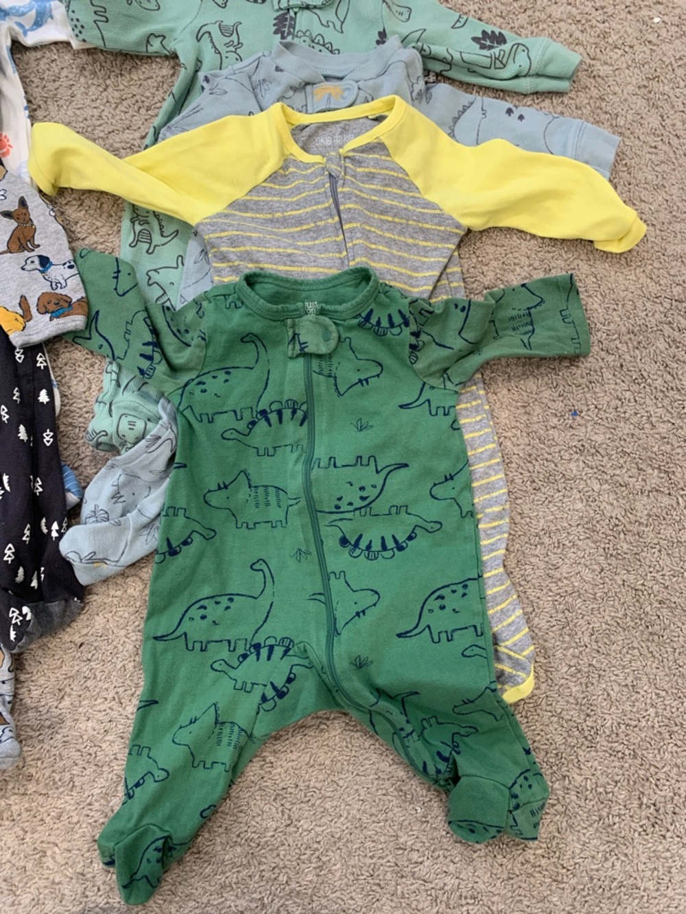 Qty.9 2 way Baby zipper pajamas 3m-6m Bundle - Picture 5 of 8